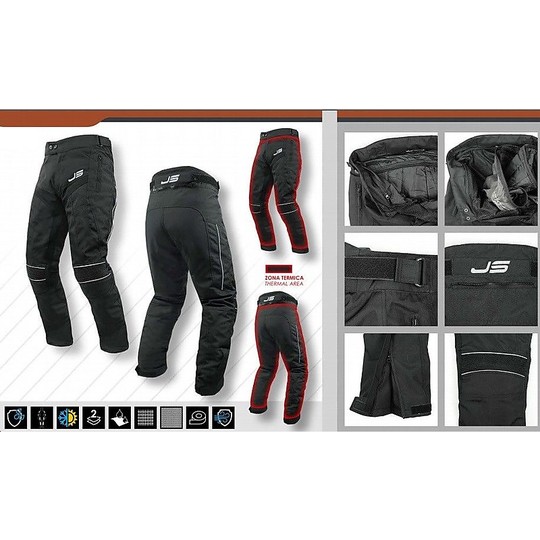 Jollisport Roots WP Technical Motorcycle Pants Black for men