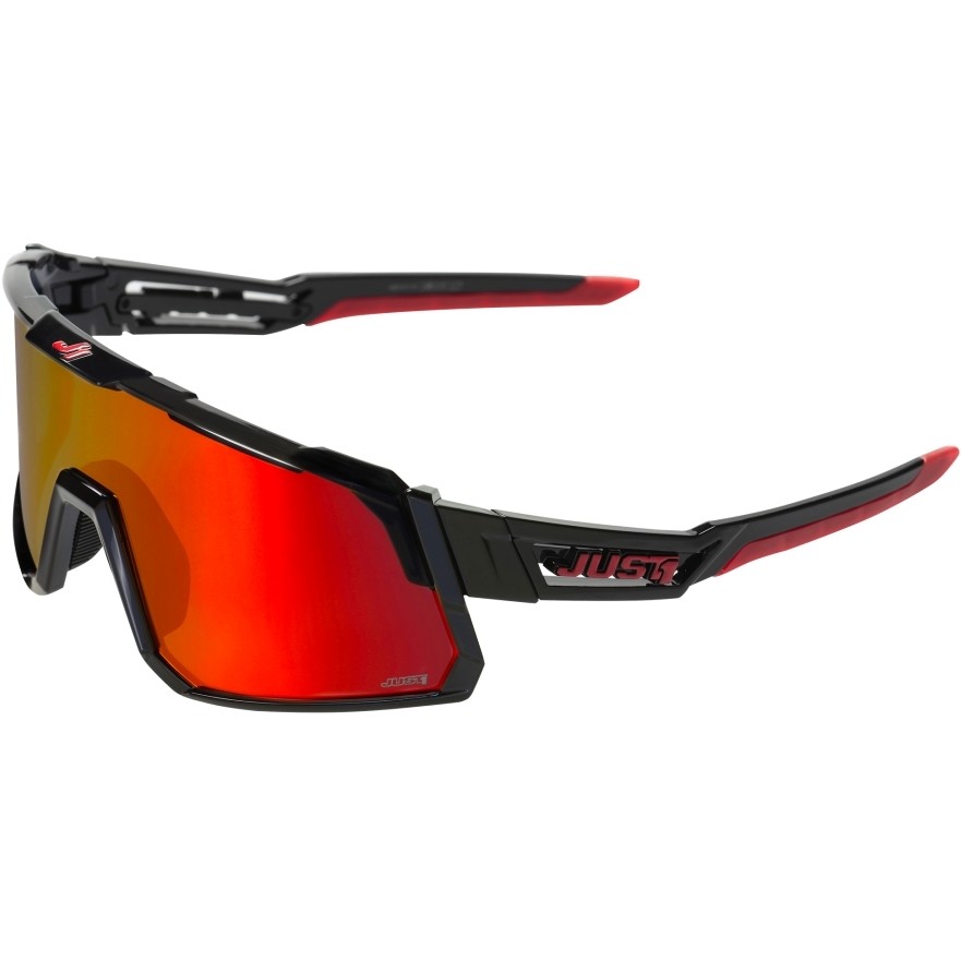 Just 1 SNIPER Black Red Sunglasses with Red Mirror Lens