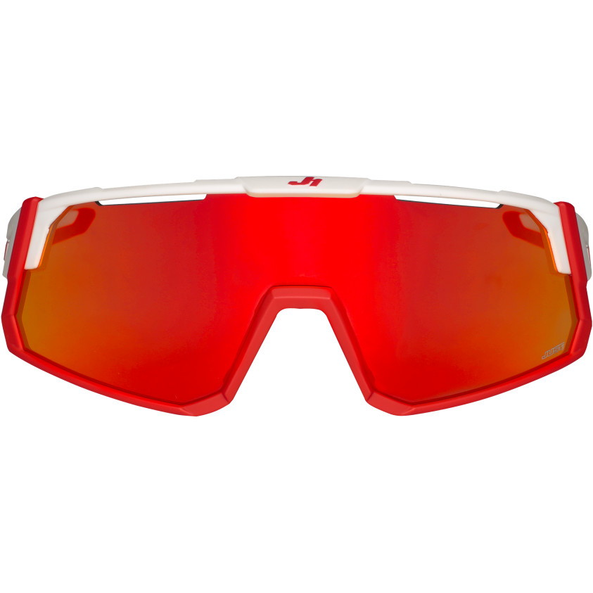 Just 1 SNIPER Sport Bike Glasses White Red Mirror Red Lens
