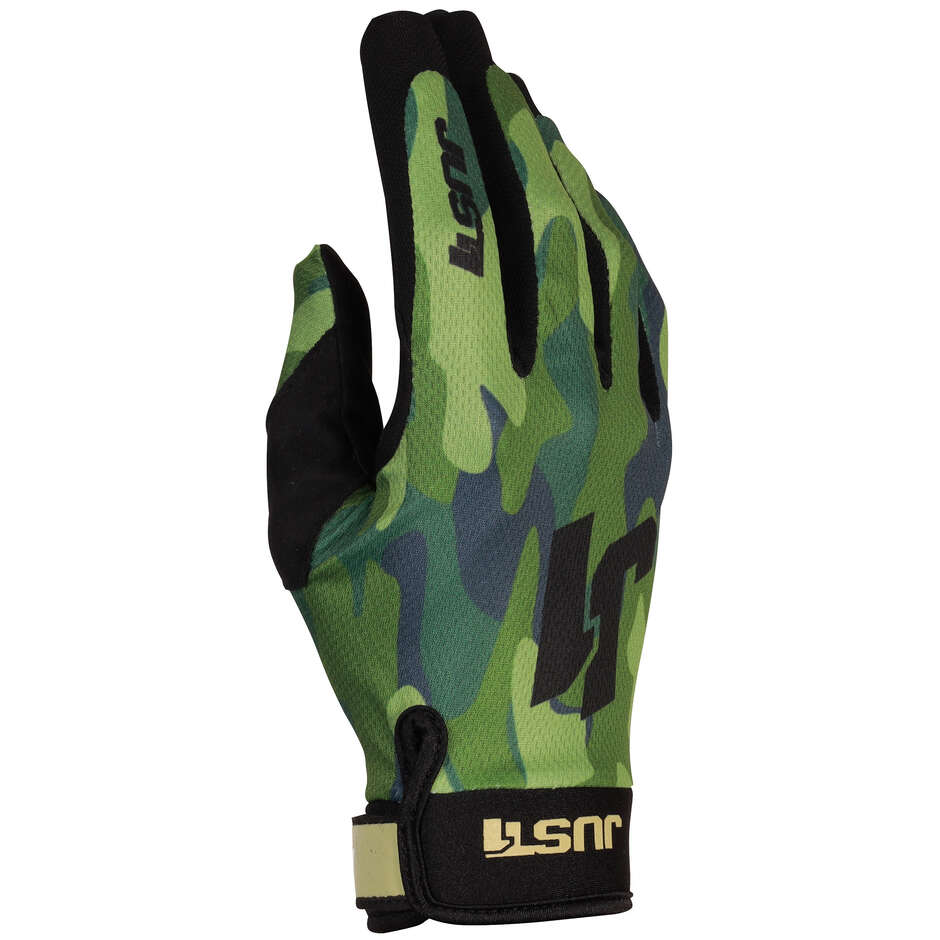 Just1 Cross Enduro Motorcycle Gloves J-FLEX Camo Green Gloves