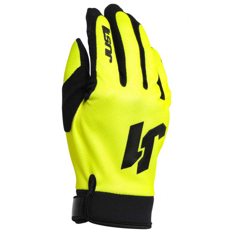 Just1 Cross Enduro Motorcycle Gloves J-FLEX Fluo Yellow Gloves