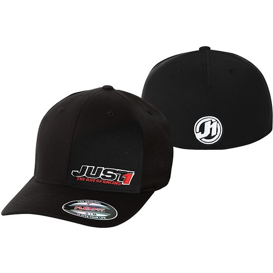 JUST1 Flexfit Hat Solid Black Hat