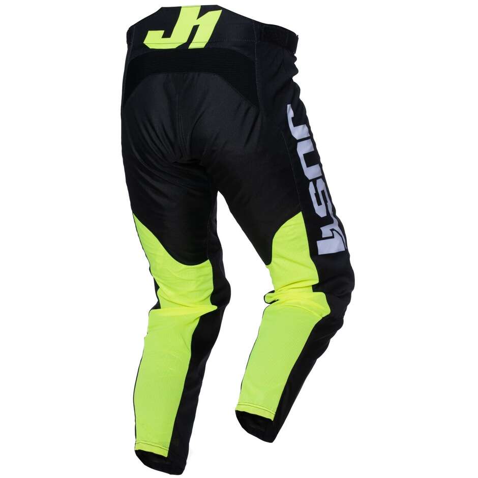 Just1 J-COMMAND Competition Cross Enduro Motorcycle Pants Black Yellow Fluo