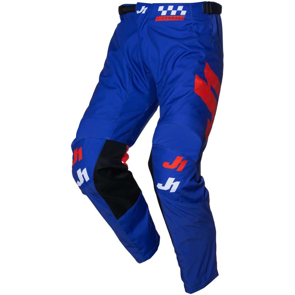 Just1 J-COMMAND Competition Cross Enduro Motorcycle Pants Blue Red White