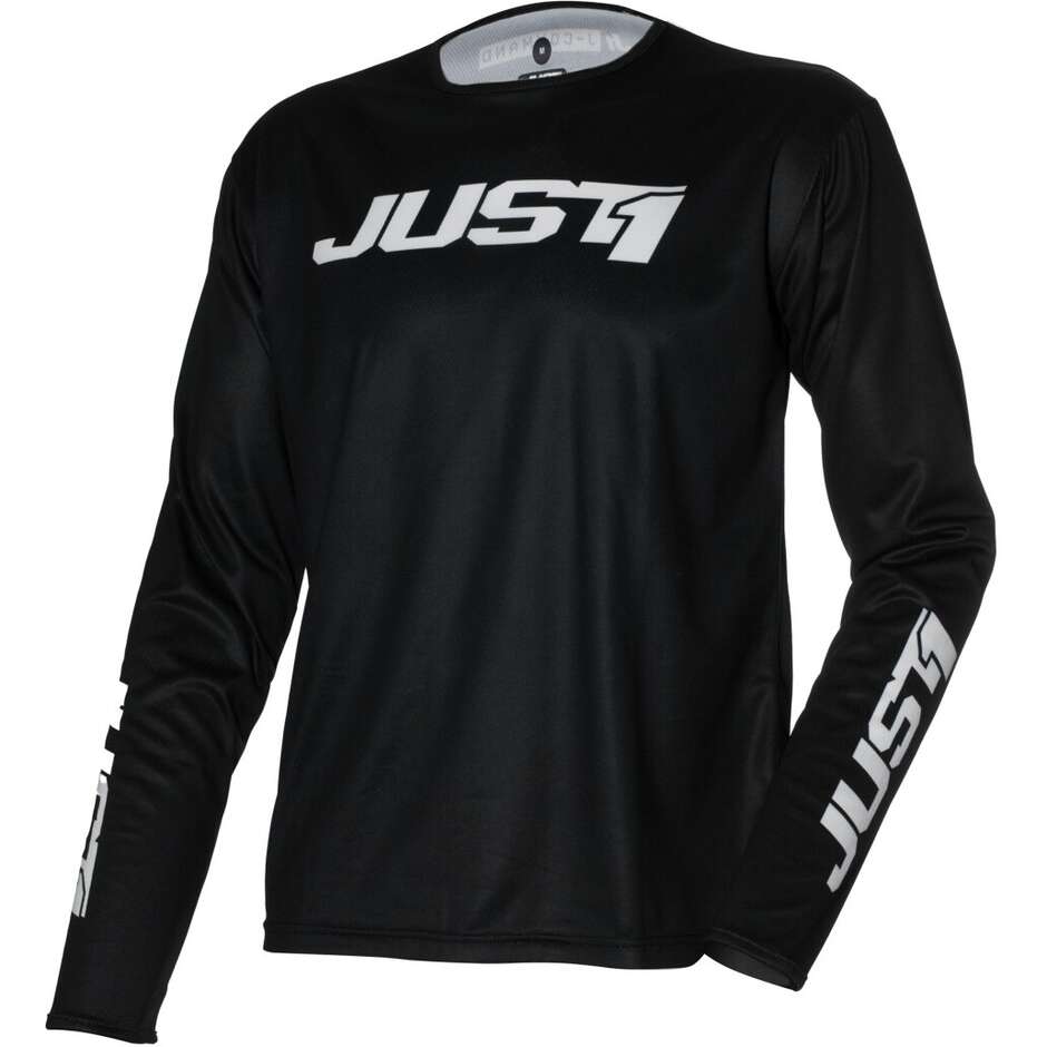 Just1 J-COMMAND Solid Black Cross Enduro Motorcycle Jersey