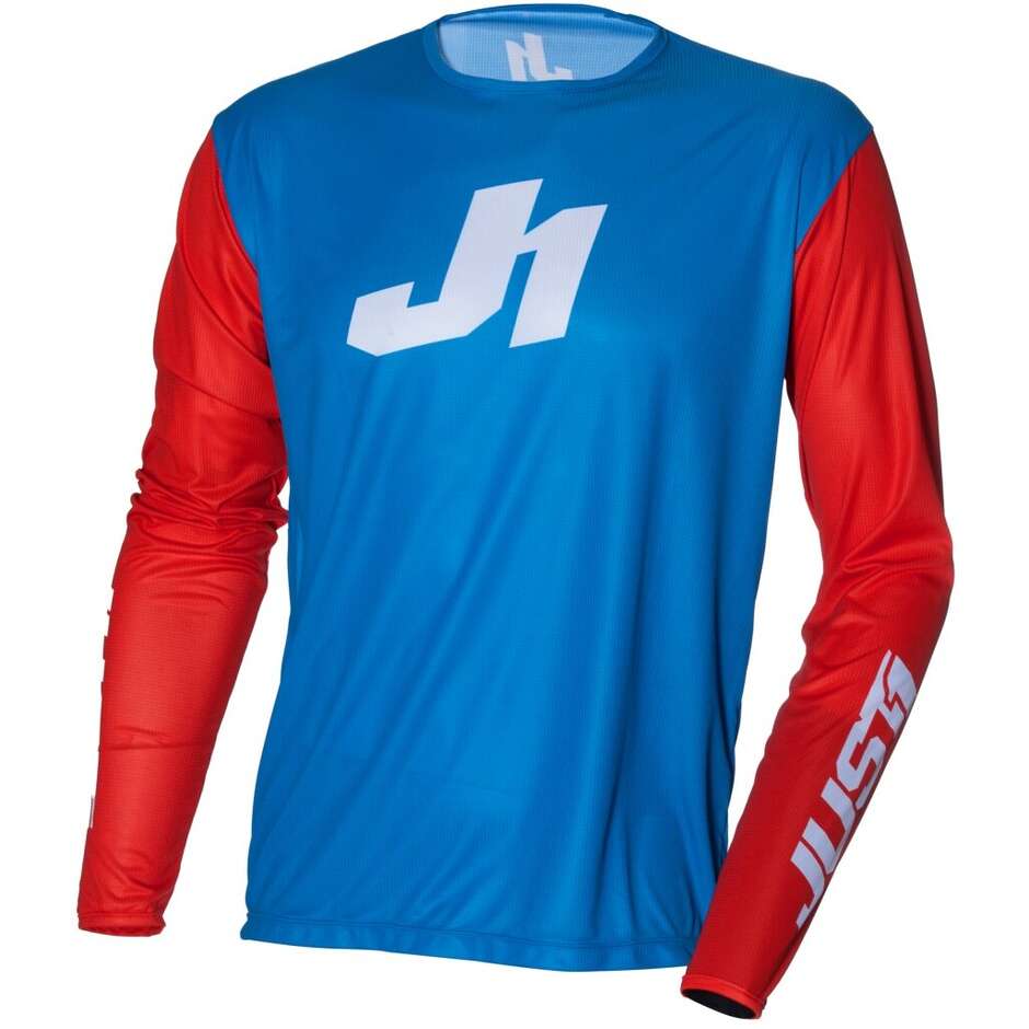 Just1 J-ESSENTIAL Cross Enduro Motorcycle Jersey Blue Red White