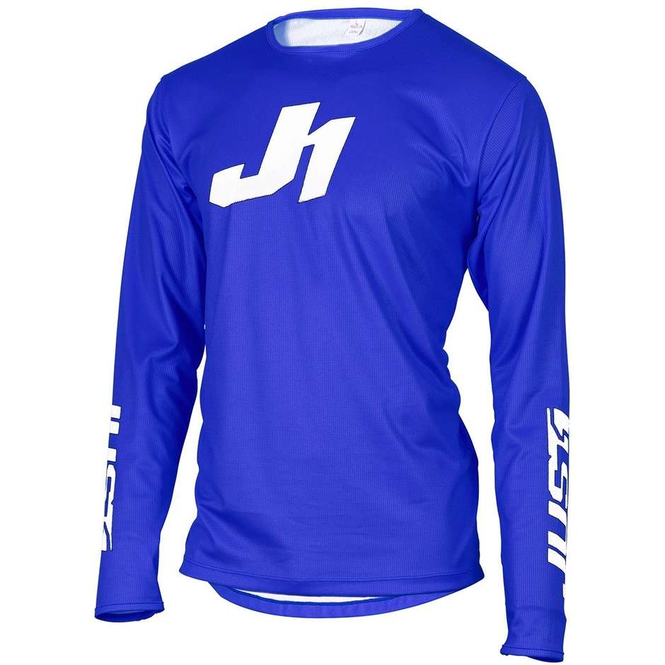 Just1 J-ESSENTIAL SOLID Blue Cross Enduro Motorcycle Jersey