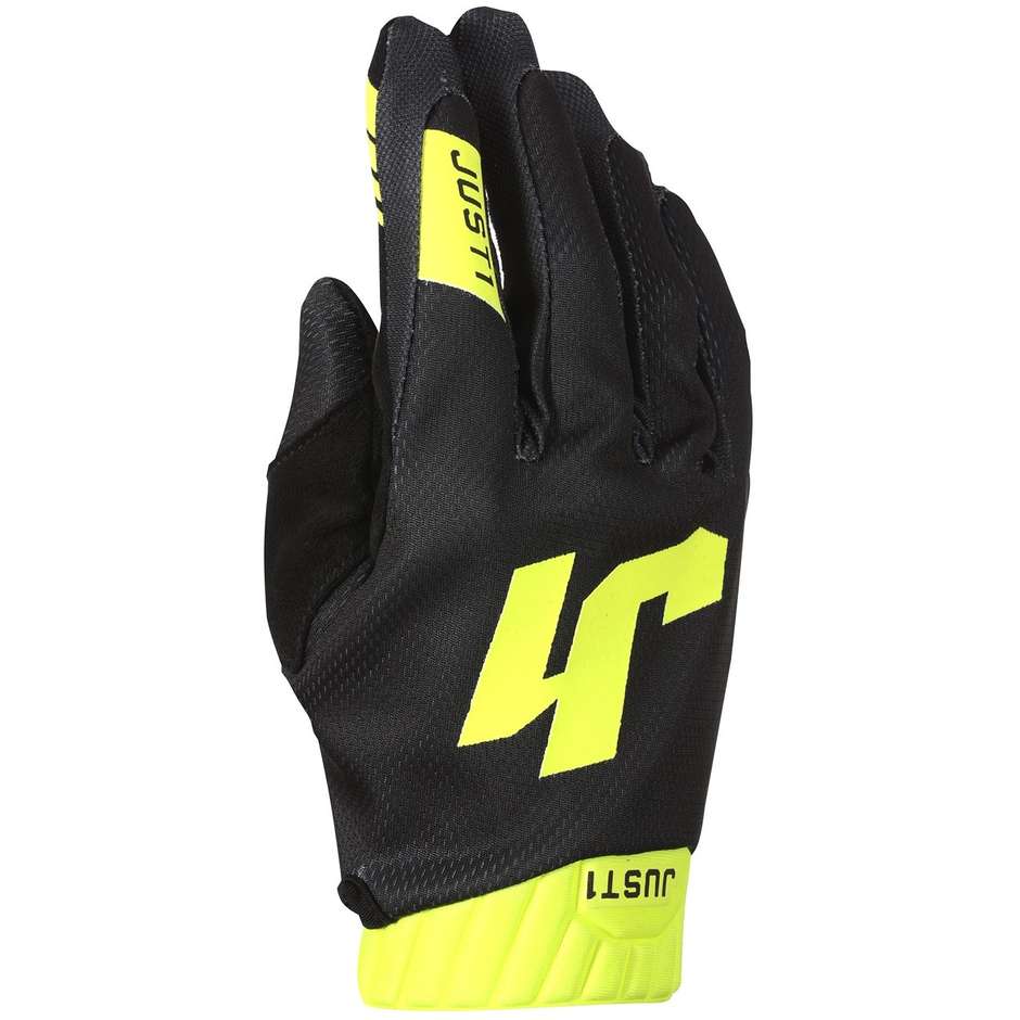 Just1 J-FLEX 2.0 Cross Enduro Motorcycle Gloves Black Yellow Fluo