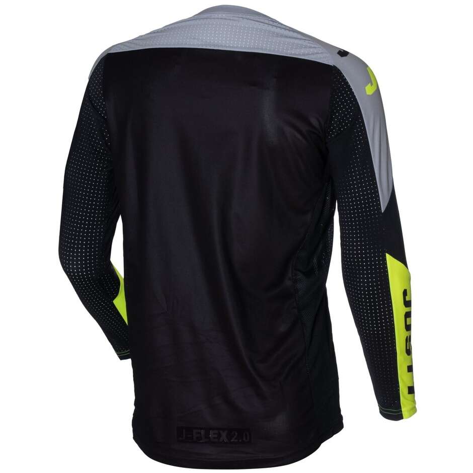 Just1 J-FLEX 2.0 District Cross Enduro Motorradtrikot Grau Gelb Fluo Schwarz