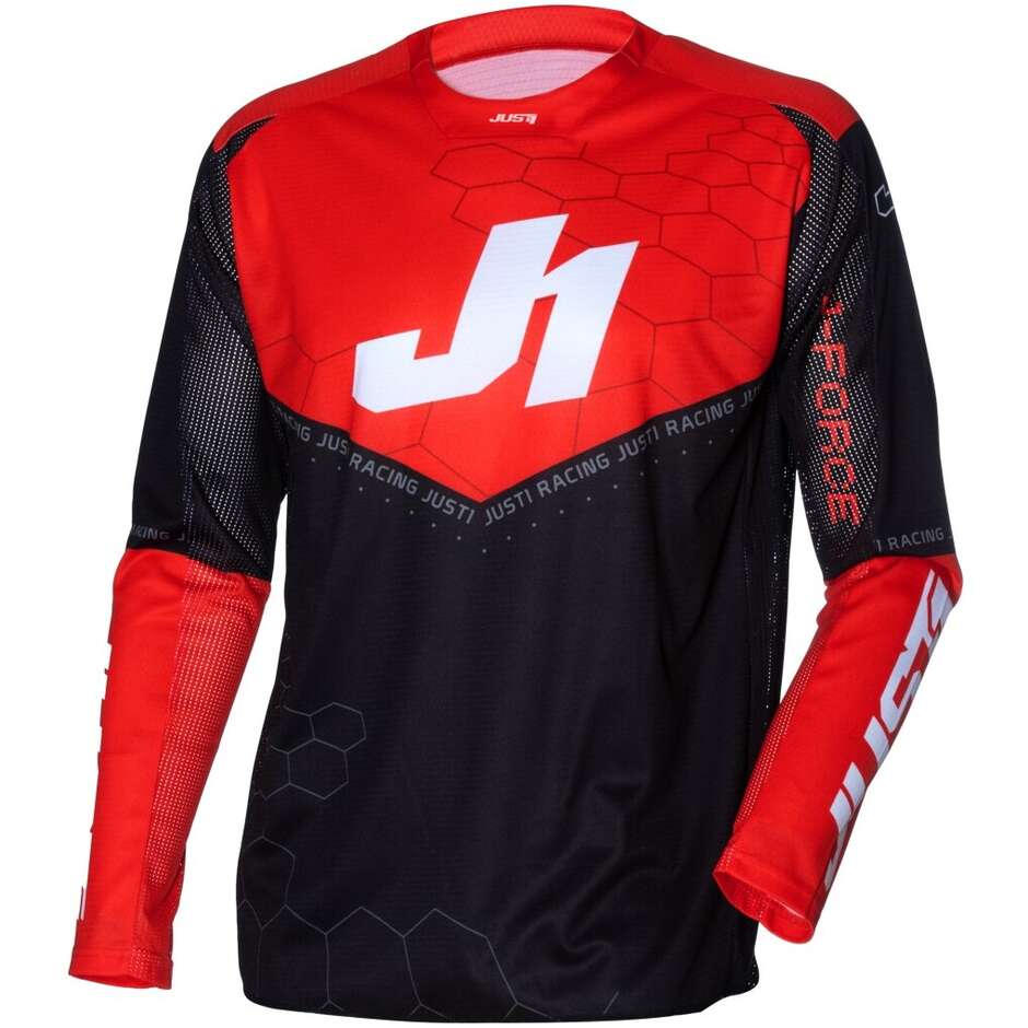 Just1 J-FORCE Hexa Cross Enduro Motorcycle Jersey Red Black White