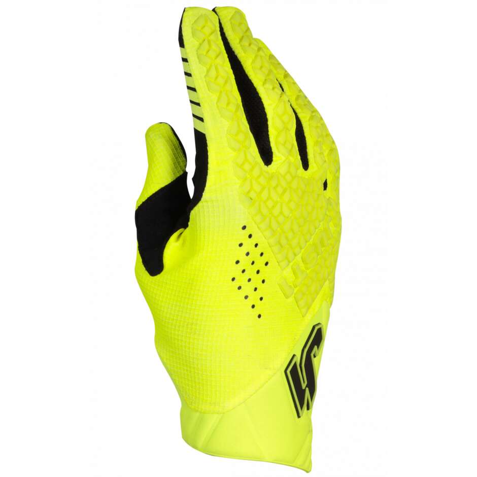 Just1 J-hrd Fluo Yellow Cross Enduro Motorcycle Gloves