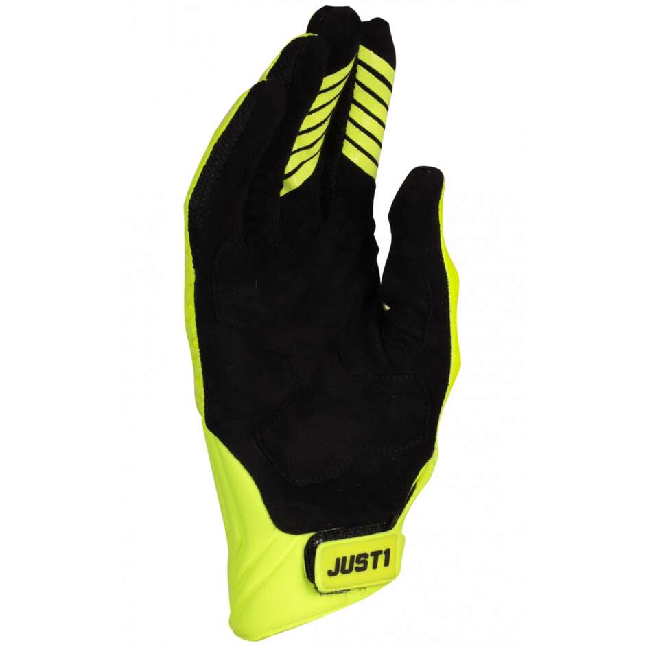 Just1 J-hrd Fluo Yellow Cross Enduro Motorcycle Gloves