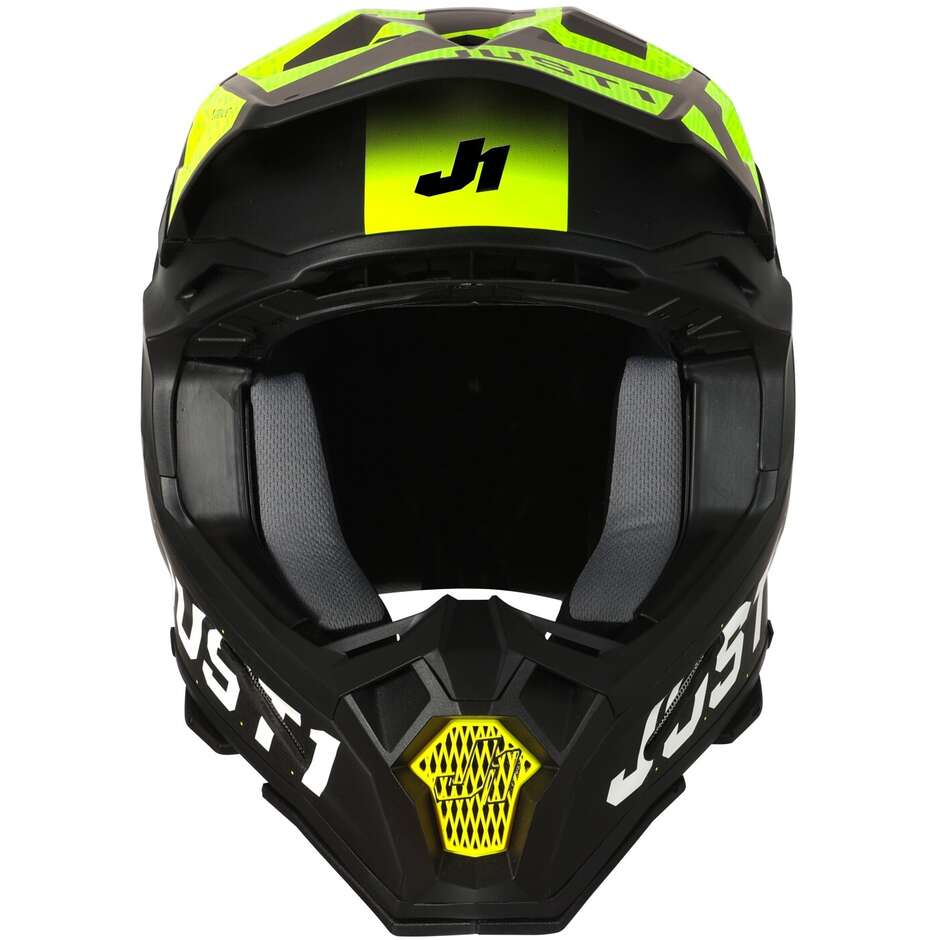 Just1 J22 Adrenaline Cross Enduro Motorradhelm Schwarz Fluo Gelb Carbon Matt 22.06