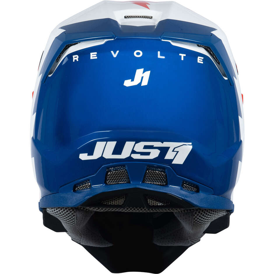 Just1 J22 Revolte Red Blue Fibre Cross Enduro Motorradhelm