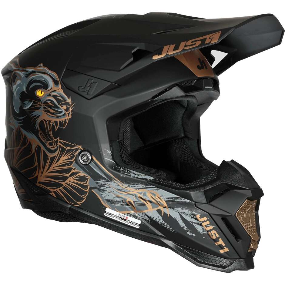 Just1 J40 06 Cross Enduro Motorcycle Helmet Panter Matt Black