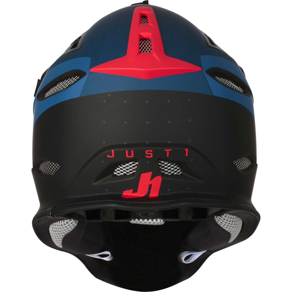 Just1 JDH + Mips Dual MTB Integral Bike Helmet Blue Red Carbon Matt