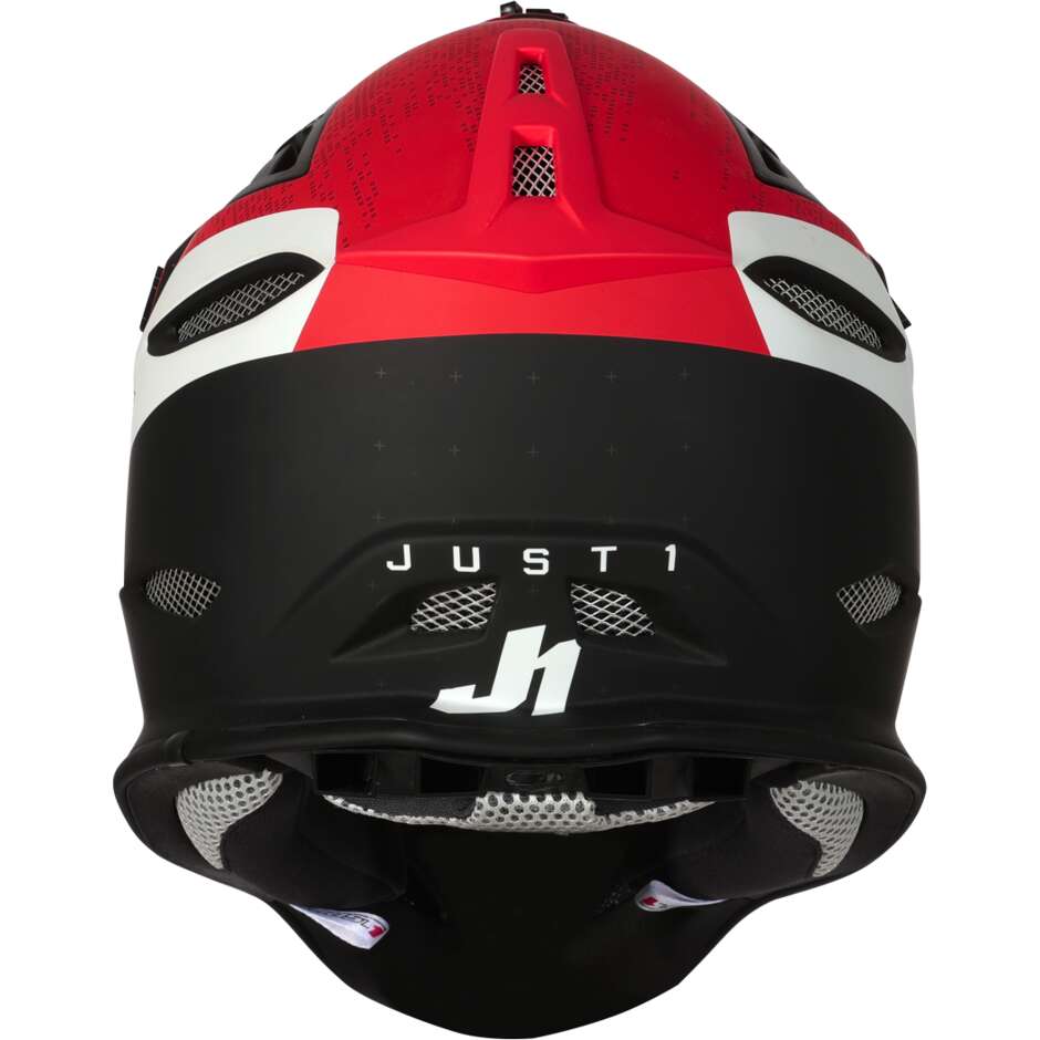 Just1 JDH + Mips Dual MTB Integral Bike Helmet Red White Matt Carbon
