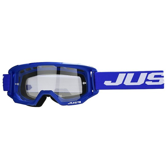 Just1 Vitro Solid Blue White Motorcycle Cross Enduro Goggle Glasses