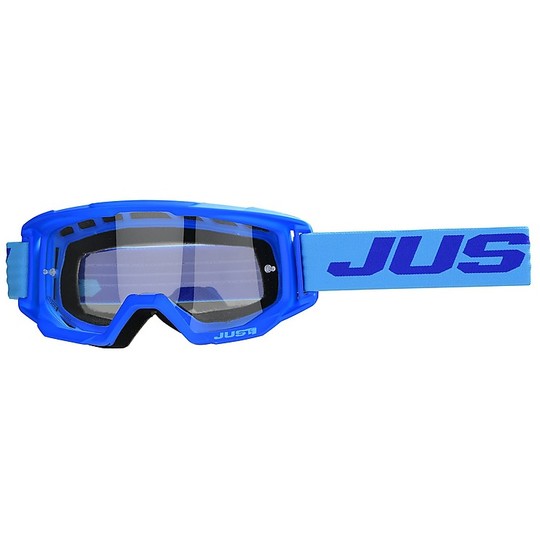 Just1 Vitro Solid Light Blue Cross Enduro Motorradbrillen