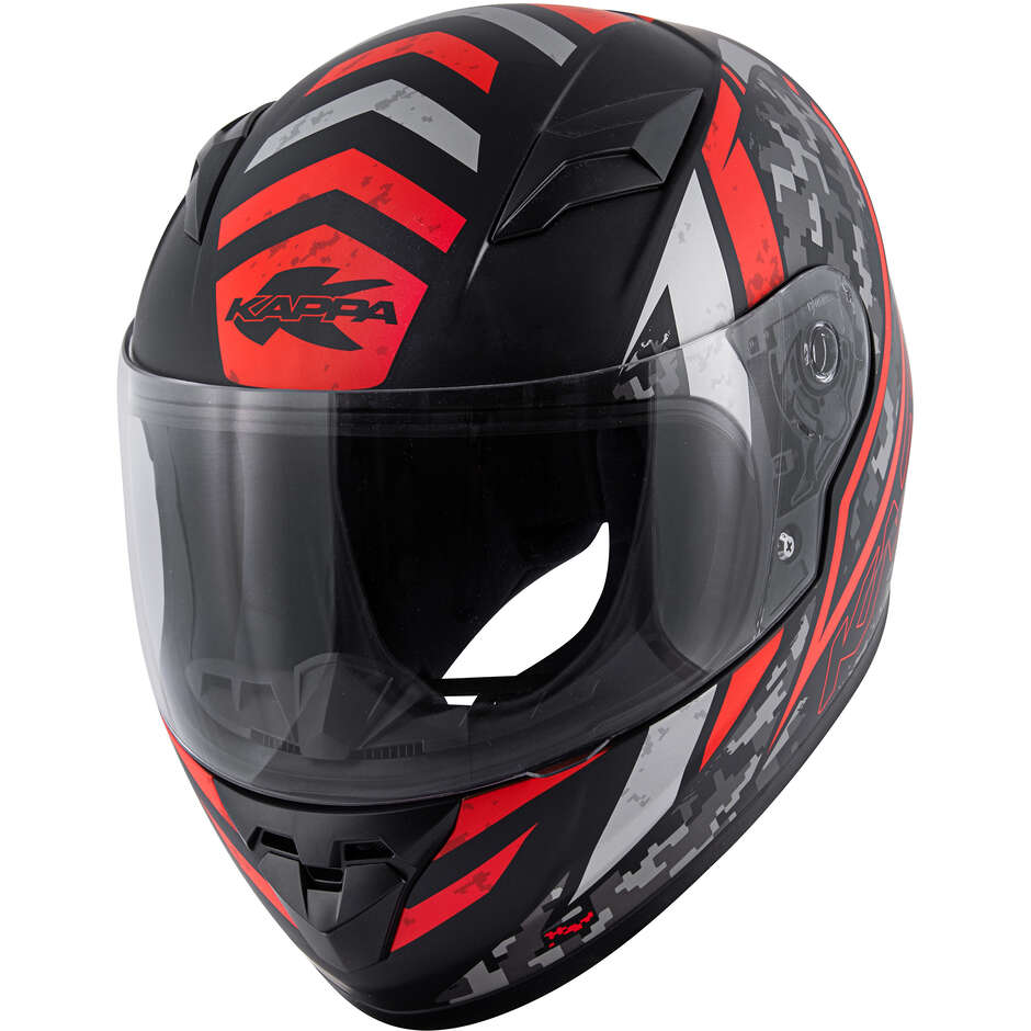 Kappa KJ04 EVO PROX Full Face Motorcycle Helmet Matt Black Red