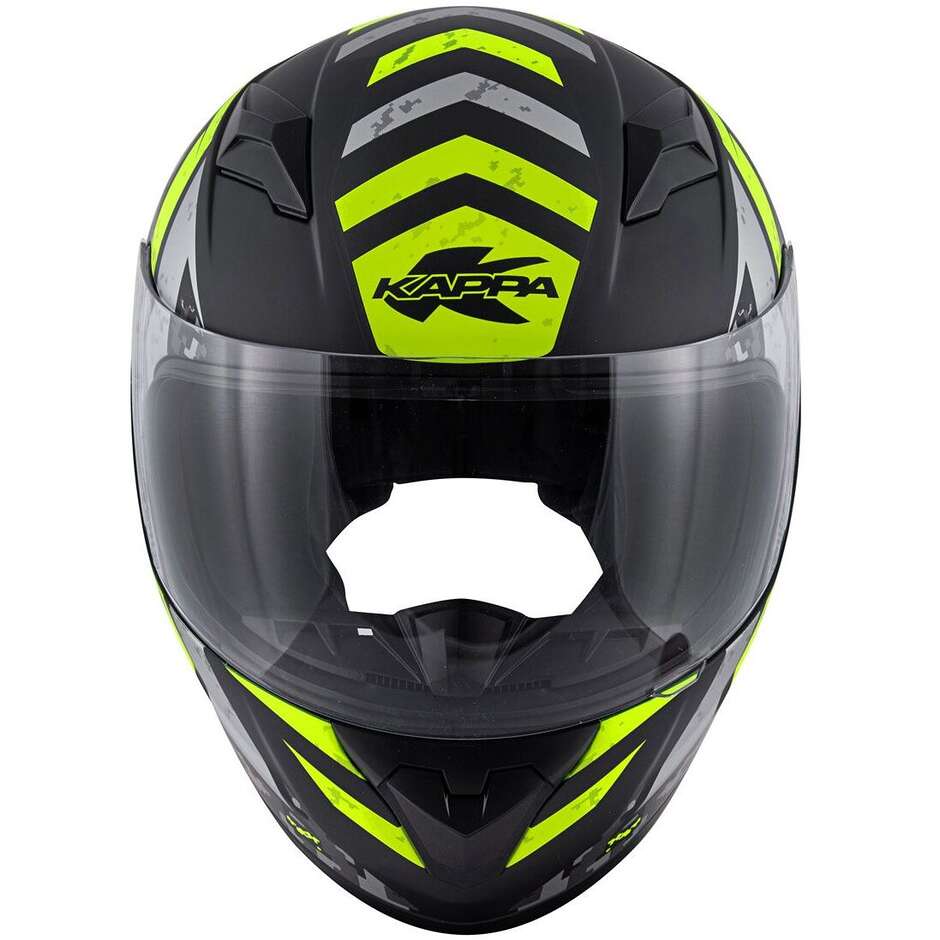 Kappa KJ04 EVO PROX Full Face Motorcycle Helmet Matt Black Yellow