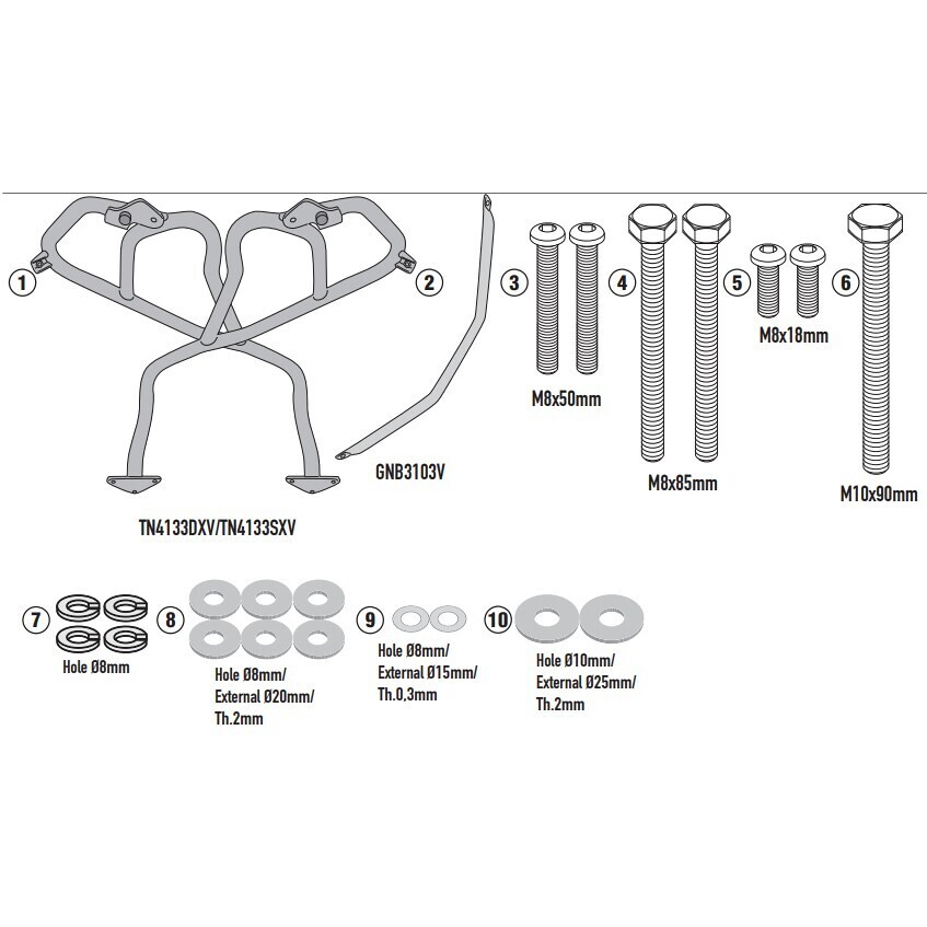 Kappa KN4133 Crash Bars for KAWASAKI KLR 650 S (2023-2025)