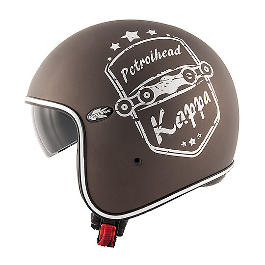 Kappa KV-29 Vintage Motorcycle Fiber Jet Helmet PHILADELPHIA Petrolhead Tobacco