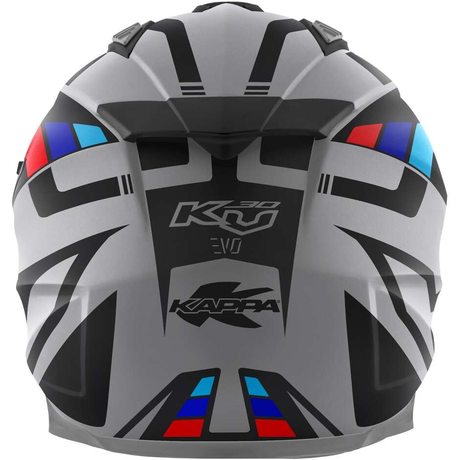 Kappa KV30R GRAYER Enduro Motorradhelm Grau schwarz