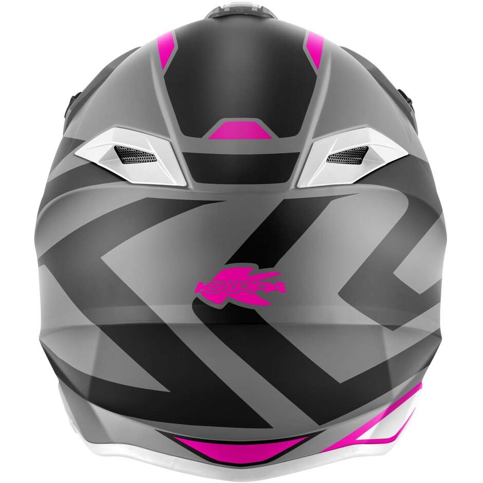 Kappa KV49 R GREAT Cross Motorcycle Helmet Matt Black Pink
