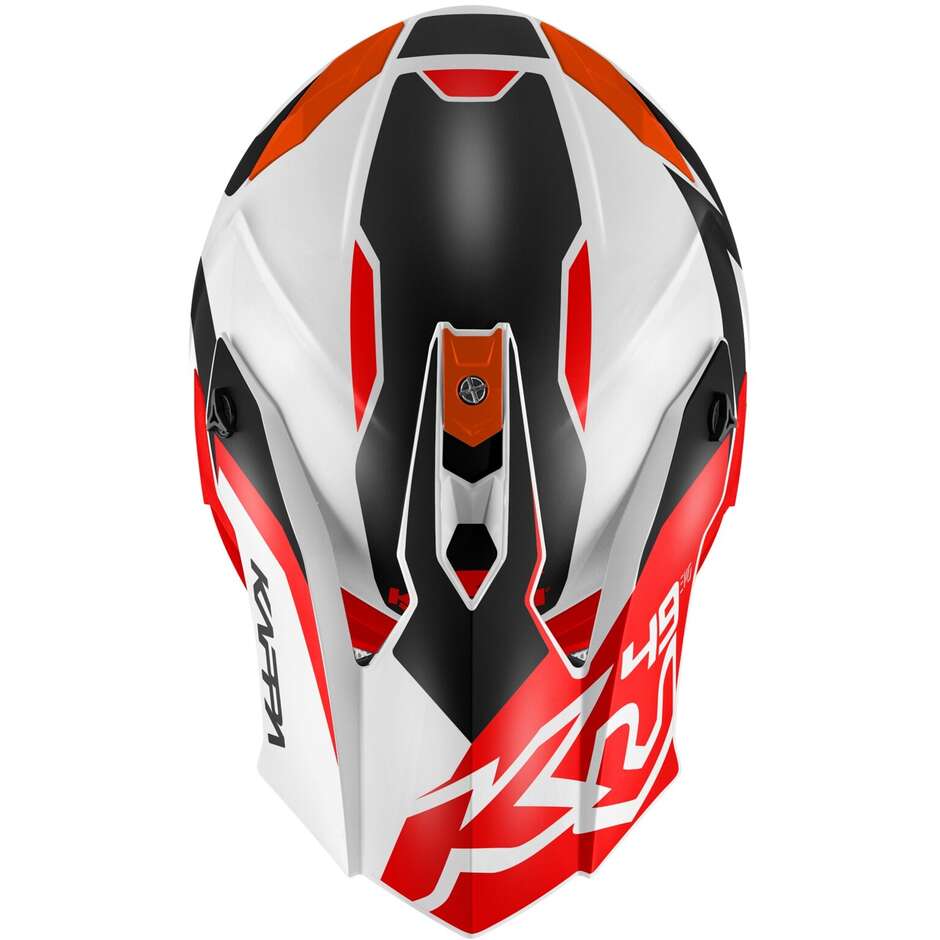 Kappa KV49 R GREAT White Red Black Moto Cross Helmet