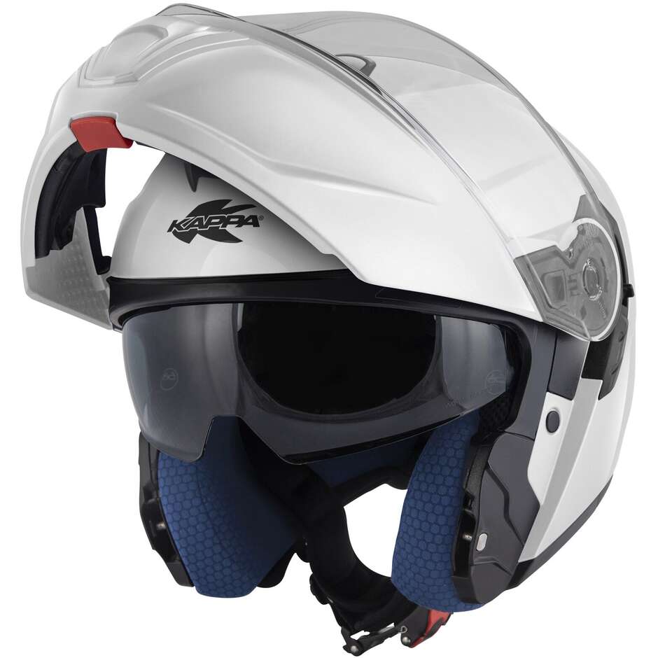 Kappa KV50 B Solid White Modular Motorcycle Helmet