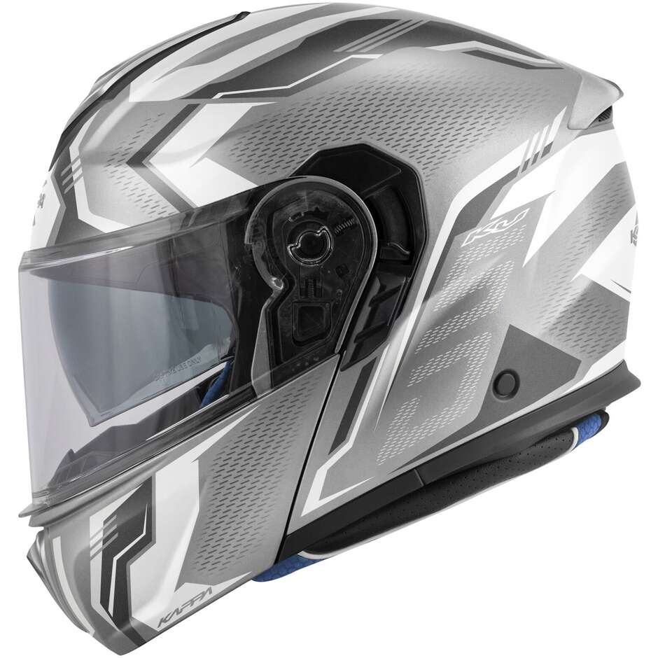 Kappa KV50 F ESCALADE Silver Titanium Modular Motorcycle Helmet