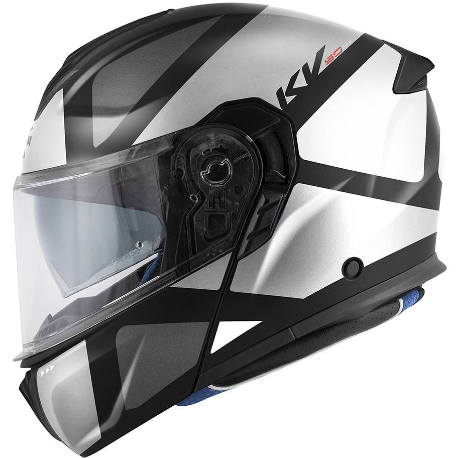 Kappa KV50F GALAXY Modular Motorcycle Helmet P/J Matt Grey Black White