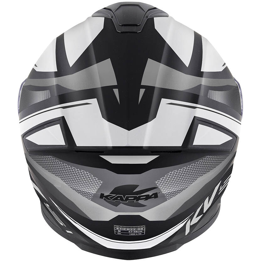 Kappa KV51 INSERT Integralhelm für Motorräder, Weiß/Schwarz