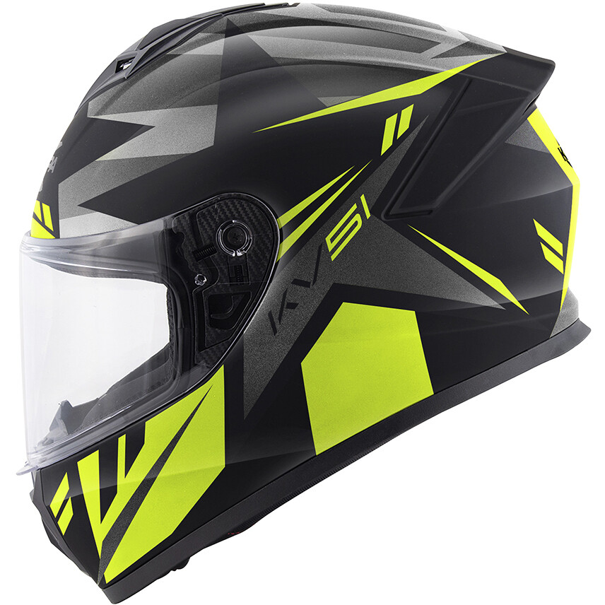 Kappa KV51 ZENITH Integralhelm für Motorräder, Schwarz, Titan, Gelb