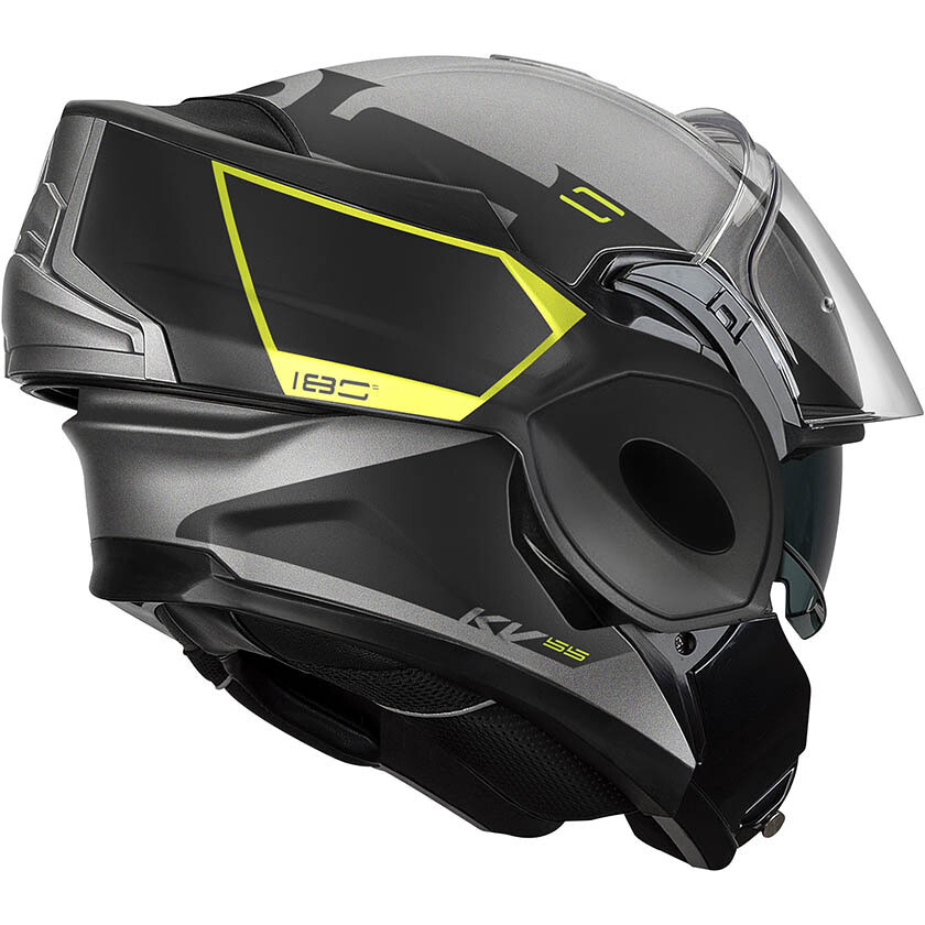 Kappa KV55F YORK Modular-Motorradhelm P/J Titan Schwarz Fluoreszierendes Gelb
