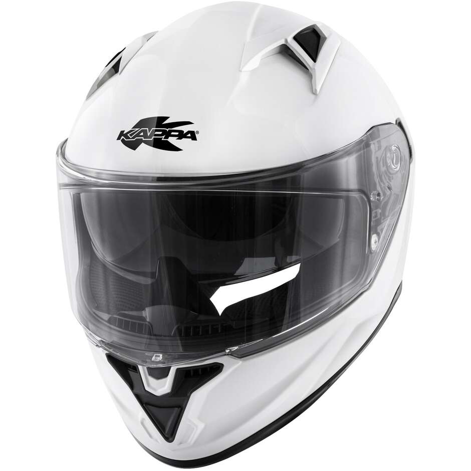 Kappa KV56 B Casque de moto intégral blanc