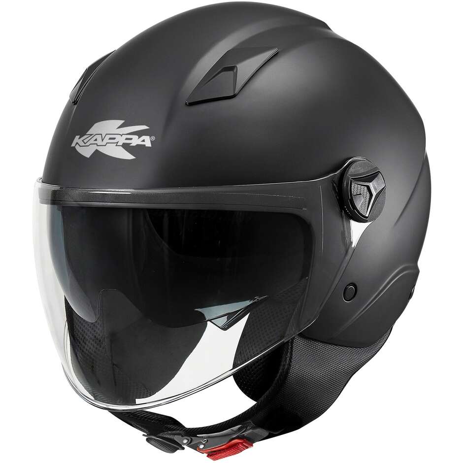 Kappa KV57 Matt Black Motorcycle Jet Helmet