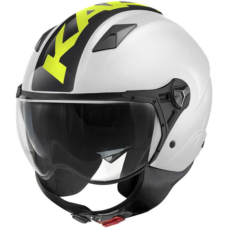 Kappa KV57 STRIKER Jet-Motorradhelm Weiß Schwarz Silber