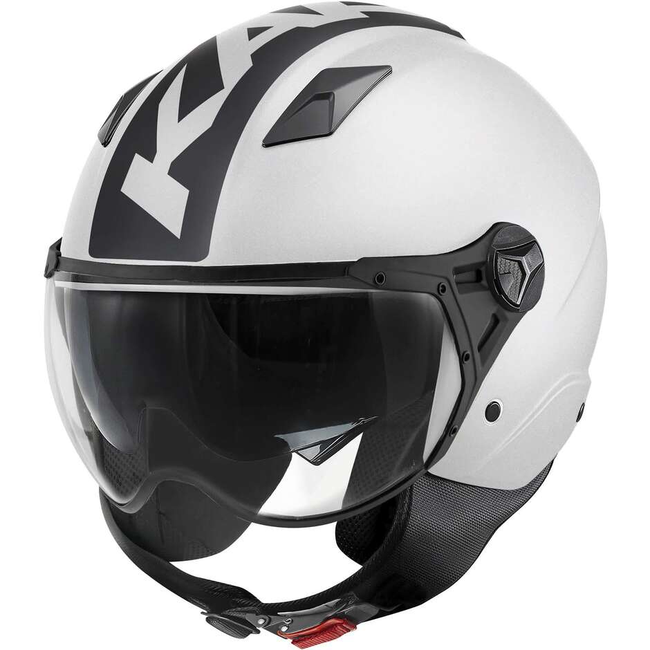 Kappa KV57 STRIKER Jet-Motorradhelm Weiß Schwarz