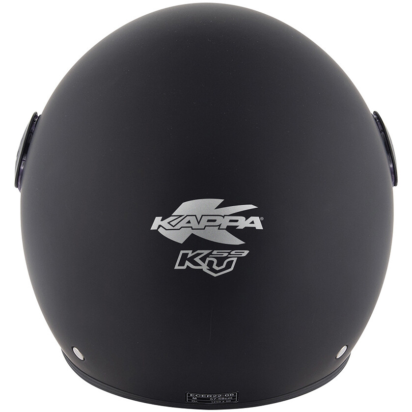 Casque de moto Kappa KV59 Demi-Jet, noir mat