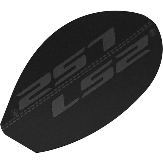 Kinnplatte aus schwarzem Aluminium seitlich für Valli Ls2 Helm FF399 Valiant