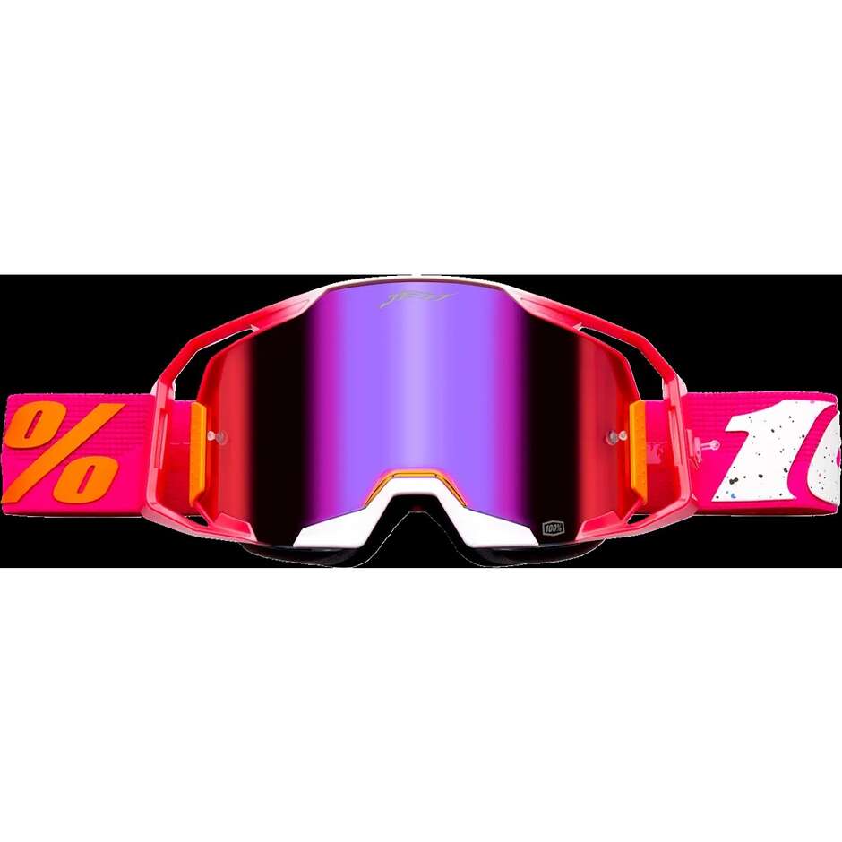 KIT 2 Masques Motocross Enduro 100% ARMATIC LE JETT LAWRENCE Rose Bleu