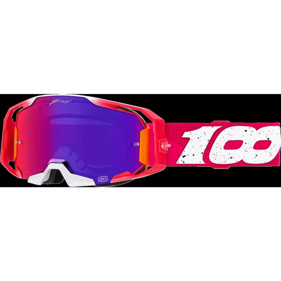 KIT 2 Masques Motocross Enduro 100% ARMATIC LE JETT LAWRENCE Rose Bleu