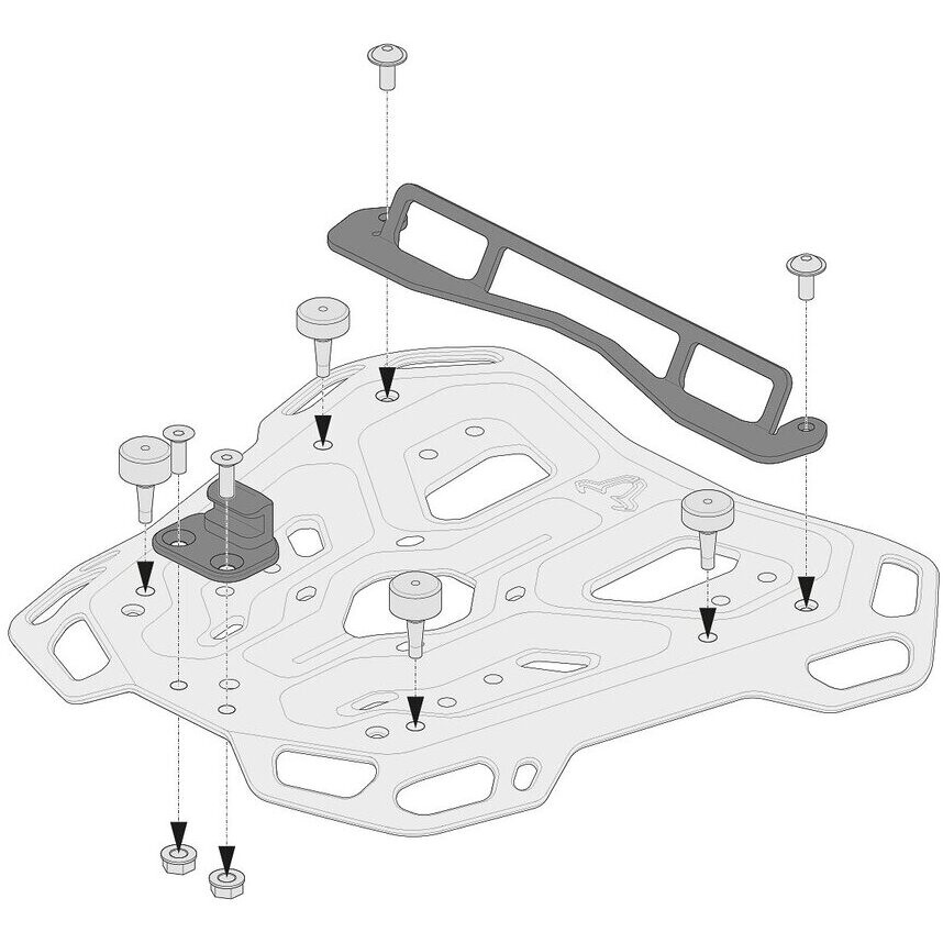 Kit adaptateur ADVENTURE-RACK Sw-Motech GPT.00.152.35700/B pour SHAD
