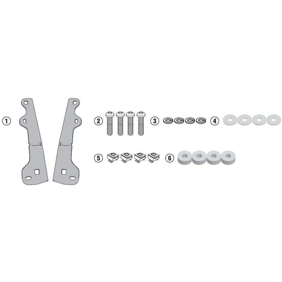 Kit Attacchi Cupolino Specifico Per KD5127S, KD5127ST, KAF51 taglia un