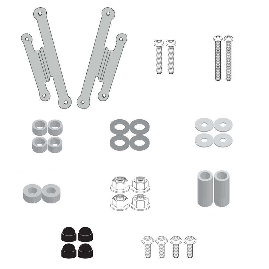 Kit Attacchi Specifico per Parabrezza o Cupolino Givi A4138A Per KAWASAKI Z 650 S (26)