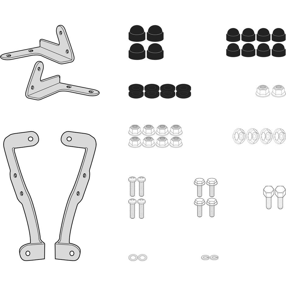 Kit Attacchi Specifico per Parabrezza o Cupolino Givi A7078A Per SYM FIDDLE 125 (26)