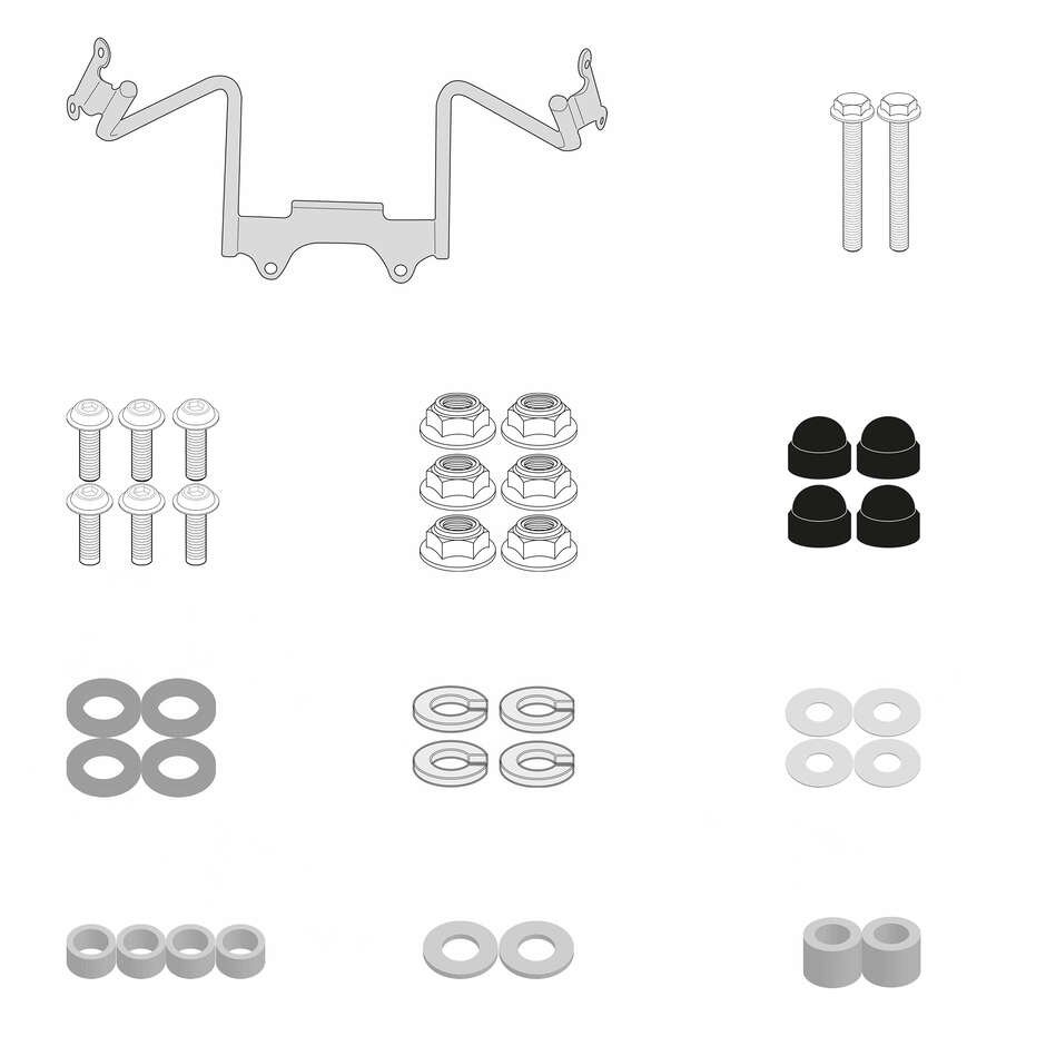 Kit Attacchi Specifico per Parabrezza o Cupolino Givi A9231A Per CFMOTO 675 NK (25 > 26)