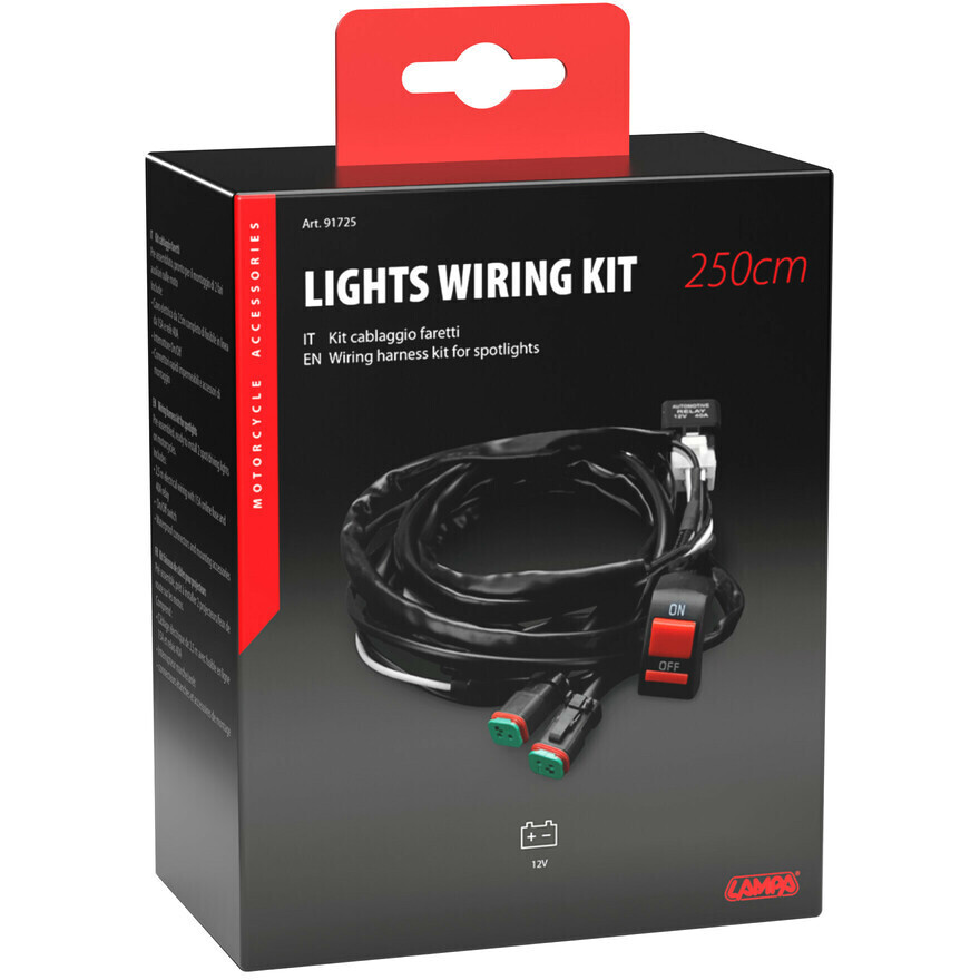 Kit cablaggio faretti moto Light Wiring Kit Lampa 12V